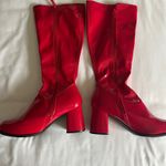 Red knee boots Size 10 Photo 1