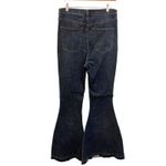 We The Free High Rise Flare Jeans Dark Wash Button Fly Bell Bottoms Photo 3