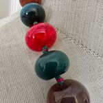 Lucas Lamenth LUC Multicolor Dyed Agate Statement Necklace with Sterling Clasp Photo 5