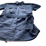 Banana Republic  Military Shirt Navy Blue Size Medium S/S Belted MILI Safari Photo 4