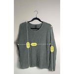 Me to We  Women's Green Cable‎ Knit Pullover Chenille Sweater Large Photo 6