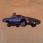 Outlaw strapless mocha graphic cotton crop top size large NWT Photo 1