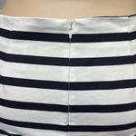 Anne Klein Cotton Blend Pencil Skirt Black White Striped Zip Pockets Womens 6 Photo 5
