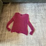 Guess  Magenta Open-Knit Sweater Photo 3