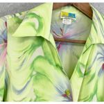 VTG Sea Suns Blouse Top Womens Small Tropical Floral Cottagecore Boho Bratz USA Green Photo 2