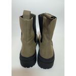 Lulus  Derrie Green Olive  Faux Leather Chunky Platform  Ankle Chelsea Boots # 9 Photo 4