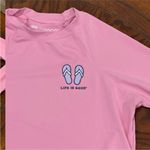 Life is Good Pink Swim Coverup with Long Sleeves Photo 5