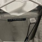 T Tahari 100% Polyester  Tie Front Long Sleeve Button Down Grey Shirt - Large Photo 1