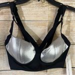 Secndnture athletic strappy sports bra black/silver women’s size XS Photo 2