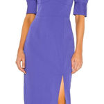 Revolve Rebecca Vallance Winslow short puff sleeve cut out back blue Midi Dress Size XS Photo 0