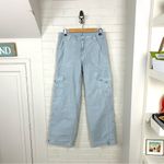 American Eagle  Blue Baggy Jogger Cotton Cargo Pants Size 4 Photo 2