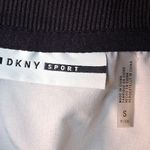 NWOT DKNY Sport Women's S Logo Bomber Jacket Ribbed Cuffs Hem Cream Black White Photo 11