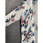 J. Jill Petite M Floral Open Front Lightweight Knit Cardigan Drape Kimono AS IS White Size undefined Photo 7