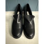 Liz Claiborne Vtg Y2K Women’s 8.5N Narrow Loafers Navy Blue Leather Chunky Heel Photo 2