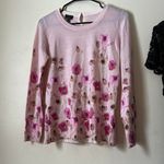 Talbots Pink Floral Merino Wool Cardigan Photo 0