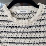 Daphnea Paris crochet vest tank top blouse striped sleeveless sweater neutral Black Size M Photo 1