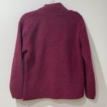 PINK - Victoria's Secret Maroon Sherpa Zip Up Sweater Photo 1