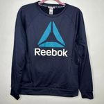 Reebok  Crewneck Sweatshirt Women's Size XXL Zip Pockets Blue Active Athleisure Photo 0