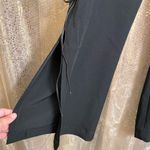 Retro Black Lace Up Side Tie Slit Pants, Small Photo 4