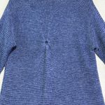 barney's new york Blue Knit Sweater Ramie Cotton Blend Women's Pullover Top Photo 3