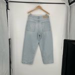 ZARA  Women's Streetwear Light Wash Straight Leg High‎ Waist Blue Denim Jeans 32 Photo 7