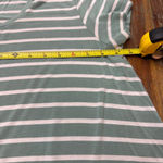 Matilda Jane  Green & White Striped Short Sleeve T-Shirt Dress Flowy Large Photo 5