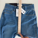 Spanx  Jeans Womens XS Tall Blue Kick Flare High Rise Pull On Denim Pants Stretch Photo 8