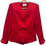 Nolan Miller Women’s Vintage Red Jacket Blazer 80s Long Sleeve Size 4 Photo 0