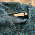UNIQLO x MARNI Collaboration Oversize Full Zip Hoodie blue brown Knit wool Med Photo 5
