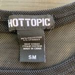 Hot Topic Goth Mesh Ruffle Top by  SM Sheer Black Y2K Grunge Festival Vibes Punk Photo 2