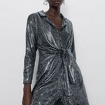 ZARA Shiny Short Jumpsuit/Romper Blazer Long Sleev Photo 2