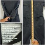 Free People  Black Denim Size M Utility Zip Front Long Sleeve Skinny Jumpsuit Photo 8