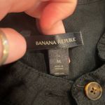 Banana Republic  Black 100% Linen KneeLength Button Front Sleeveless Dress M Tall Photo 6