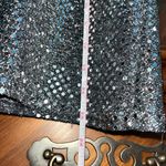 Vintage 80s Kathie Lee Sequin Silver Disco Dots Panne Top 24” P2P Size XL Photo 4