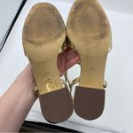J.Crew Factory T-Strap Heels in Gold CD246 Size 8.5 wedding holiday work event Photo 2