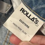Rollas Dusters Shorts Womens 30 Jean Blue Denim Pockets High Rise Slim Photo 2