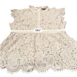 Rachel Zoe RTR Rachel Zoe Jamie White Floral Lace Short Sleeve Mock Neck Top Sz 12 Photo 7