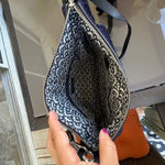 Vera Bradley  Crossbody Bag Quilted Front Pocket Navy Blue Floral Purse EEUC Photo 5