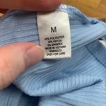 Me to We  Ribbed Tank Top Womens Size‎ Medium Button Front Crop Top Casual Blue Photo 3