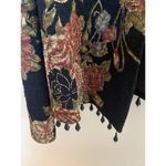 Dress Barn Collection, Black/Brown Floral Twinset, Size L, Gold Accents, Photo 3