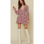 Rue Stiic Cabrio Tie Heart Mini Dress Sz. M Red Size M Photo 1