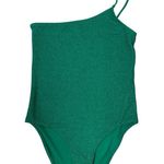 Good American 90s Hot metallic green one shoulder One Piece swimsuit 3 L Photo 7