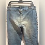 Mudd Vintage  Blue Y2k Flare Jeans with Lace Accents Size 5 Photo 3
