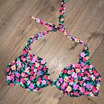 Victoria's Secret Vintage VS Wired Push-up Floral Bikini Top with Pink and Green 36C Photo 0