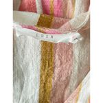 Lush Clothing Lush Pink Striped Linen Button Front Tie Cut Out Midi Dress Photo 6