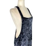 Urban Outfitters Tania Shapeless Velvet Square Neck Overall Jumpsuit Navy Medium Photo 4