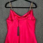 House of Harlow 1960‎ Pink Gold Chain Satin Cowl Neck Dress Party Hoco Small NWT Photo 6