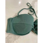 Shade & Shore Women’s  Lightly Lined Twist Front Bandeau Style Bikini Top Photo 1