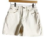 Madewell The Curvy Perfect Mid-Light Ecru White Denim Jean Shorts Size 25 Photo 4