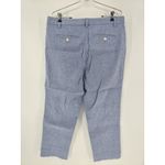 Banana Republic ‎ Avery Blue Linen Blend Cropped Pants Size 12 Photo 2